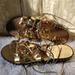 J. Crew Shoes | J. Crew Studded Gladiator Sandal Gold Leather | Color: Gold | Size: 7.5