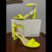 Nine West Shoes | Nine West Women's Heeled Sandal, Size 8 | Color: Green/Yellow | Size: 8