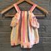 Jessica Simpson Dresses | *2 For $20~Jessica Simpson Off The Shoulder Striped Dress | Color: Pink/Yellow | Size: 12mb