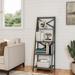 Lavish Home 55.25" H x 24" W Ladder Bookcase Wood in Gray | 55.25 H x 24 W x 13 D in | Wayfair 293143VKF