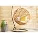 Manhattan Comfort Zolo Swing Chair w/ Stand Wicker/Rattan in Brown | 73.6 H x 41.3 W in | Wayfair MC-OD-HC001-CR