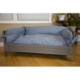 Archie & Oscar™ Achilles Manhattan ECOFLEX® Raised Dog Bed w/ Cushion Polyester in Gray | 13.4 H x 34.4 W x 22.3 D in | Wayfair