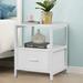 Trent Austin Design® Kempst 1 - Drawer Steel Nightstand Wood/Metal in White | 22 H x 17.7 W x 17.7 D in | Wayfair 92312287C331472688A33906E0191A5F