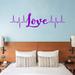 Gracie Oaks Love Heartbeat Line Wall Decal Metal in Indigo | 11" H x 40" W | Wayfair 315E7DA1AEC846E08B42082B4ACF048B