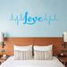 Gracie Oaks Love Heartbeat Line Wall Decal Vinyl in Blue | 8" H x 30" W | Wayfair AD7D9AF5C2F049E9A4A279D2B39FE9DF