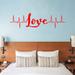 Gracie Oaks Love Heartbeat Line Wall Decal Metal in Red | 11" H x 40" W | Wayfair FD4A522F52184EA2A0A55DD848D5B30E