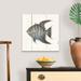 Highland Dunes Fish Sketches II Shiplap Canvas Wall Art Canvas | 20 H x 20 W x 1 D in | Wayfair BA350E0207AB41AA8562110BA42857CD