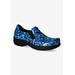 Women's Bind Flats by Easy Street in Blue Print Patent (Size 11 M)