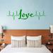 Gracie Oaks Love Heartbeat Line Wall Decal Vinyl in Green | 14" H x 50" W | Wayfair A6F26E91416F452388891F9427E1D7A0
