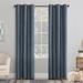Wide Width Sun Zero™ Blackout Lindstrom Printed Texture Grommet Panel by BrylaneHome in Dusk (Size 40" W 63" L)