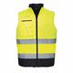 sUw Unisex Hi-Vis Safety Workwear Two Tone Bodywarmer Vest Yellow/Navy Large