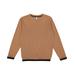 LAT 6789 Men's The Statement Fleece Crewneck Sweatshirt in Coyote Brown/Black size 2XL | Ringspun Cotton