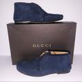 Gucci Shoes | Gucci Navy Blue High Top Ankle Moccasins | Color: Blue | Size: Eu 9.5