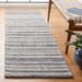 Gray/White 27 x 0.27 in Area Rug - Beachcrest Home™ Aon Striped Handwoven Gray/Ivory Area Rug Wool | 27 W x 0.27 D in | Wayfair