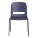 Flash Furniture Lena Ergonomic Shell Stack Chair w/ 16" Seat Height Plastic/Acrylic/Plastic/Metal in Blue/Black | 29 H x 17.25 W x 21.5 D in | Wayfair