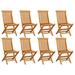 VidaXL Patio Folding Chairs Outdoor Garden Camping Lawn Chair Solid Wood Teak | 35.04 H x 18.5 W x 23.62 D in | Wayfair 3072916