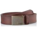 Wrangler Men's Plate Buckle Belt, Brown, 100 cm