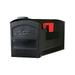 Solar Group Gibraltar Roughneck Polymer Post Mounted Mailbox Black 9-3/4 in. H x 20-3/8 in. L