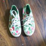 Vans Shoes | Floral Print Vans Lace Up Shoes Size 4.5 | Color: Blue/Pink | Size: 4.5bb