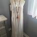 Torrid Dresses | Boho Long Cream Lined Dress | Color: Gray/White | Size: 8