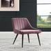 Corrigan Studio® Ford Contemporary Style Side Chair, Dining Chair w/ Pink Fabric & Black Finish Upholstered/Velvet | Wayfair