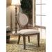 One Allium Way® Set Of 2 Dining Side Chairs In Dark Oak & Beige Finish Upholstered | 37.75 H x 21 W x 24.5 D in | Wayfair