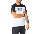 Emporio Armani EA7 Jersey Contrast Panel T-Shirt - White-M
