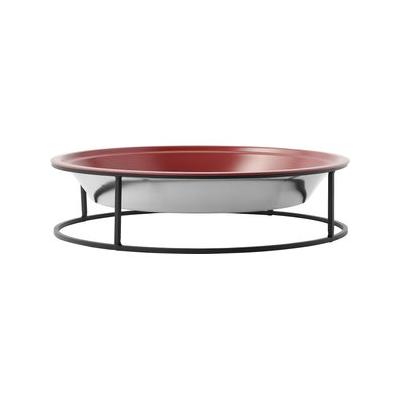 Frisco Elevated Non-skid Stainless Steel Dog & Cat Bowl, Maroon Red, 18 Cup
