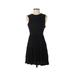 Rolla Coster Casual Dress - Mini Crew Neck Sleeveless: Black Solid Dresses - Women's Size Small