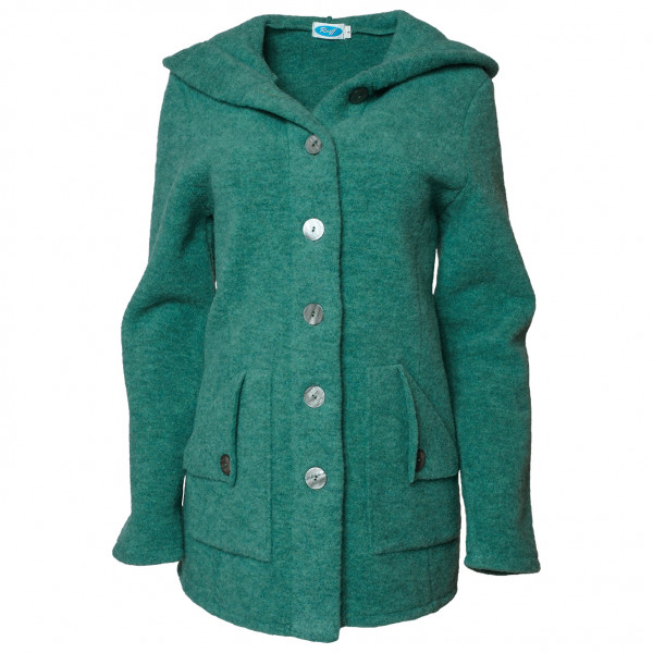 Reiff - Women's Wollfleecekapuzenjackee Mona - Merinojacke Gr M türkis
