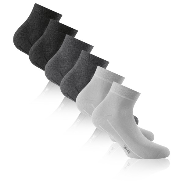 Rohner - Basic Sneaker Plus 3er Pack - Multifunktionssocken 39-42 | EU 39-42 grau