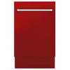 "ZLINE 18"" Tallac Series 3rd Rack Top Control Dishwasher in Red Matte with Stainless Steel Tub, 51dBa (DWV-RM-18) - ZLINE Kitchen and Bath DWV-RM-18"