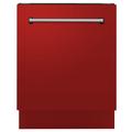 "ZLINE 24"" Tallac Series 3rd Rack Tall Tub Dishwasher in Red Matte with Stainless Steel Tub, 51dBa (DWV-RM-24) - ZLINE Kitchen and Bath DWV-RM-24"