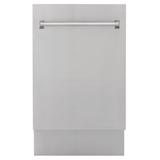 "ZLINE 18"" Tallac Series 3rd Rack Top Control Dishwasher in Stainless Steel and Traditional Handle, 51dBa - ZLINE Kitchen and Bath DWV-304-18"