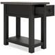 Signature Design by Ashley Tyler Creek Dark Gray/Brown Chair Side End Table - 24"W x 14"D x 24"H