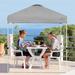 Costway 6.6 Ft. W x 6.6 Ft. D Pop-up Canopy Plastic/Iron/Metal/Soft-top in Gray/White | 98.5 H x 79 W x 79 D in | Wayfair NP10054GR