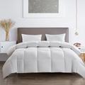 Serta Super Soft 233 Thread Count Goose Feather & Down Comforter By Serta All Season Full/Queen Down & Feather Blend in White | Wayfair SE003025