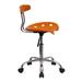 Flash Furniture Bonavant Adjustable Swivel Chair for Desk & Office w/ Tractor Seat Metal in Orange | 29.25 H x 17 W x 16.5 D in | Wayfair