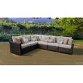 River Brook 6 Piece Outdoor Wicker Patio Furniture Set 06v Wicker/Rattan in Gray kathy ireland Homes & Gardens by TK Classics | Wayfair