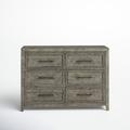 Birch Lane™ Lilly Reclaimed Pine 6 Drawer Dresser Wood in Gray | 40 H x 56 W x 19 D in | Wayfair 8C6CDB7B293D4C97A5CA1934764080EF