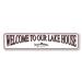 Lizton Sign Shop, Inc Welcome To Lake House Aluminum Sign Metal in Gray/Red/White | 6 H x 24 W x 0.06 D in | Wayfair 133-A624