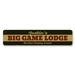 Lizton Sign Shop, Inc Big Game Lodge Custom Aluminum Sign Metal in Brown/Gray/Green | 6 H x 24 W x 0.06 D in | Wayfair 1620-A624