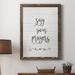 Wexford Home Say Your Prayers - Picture Frame Textual Art on Canvas Metal in Black/Blue/Green | 32 H x 23 W in | Wayfair BARN08-43605-S05C