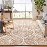 Brown/White 108 x 0.2 in Indoor Area Rug - Winston Porter Andresky Ikat Handmade Tufted Wool Ivory/Brown Area Rug Wool | 108 W x 0.2 D in | Wayfair