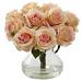 Primrue Roses Floral Arrangement in Vase | 11 H x 11 W x 11 D in | Wayfair BDEE05F5102F47CC89446AF4D855F329