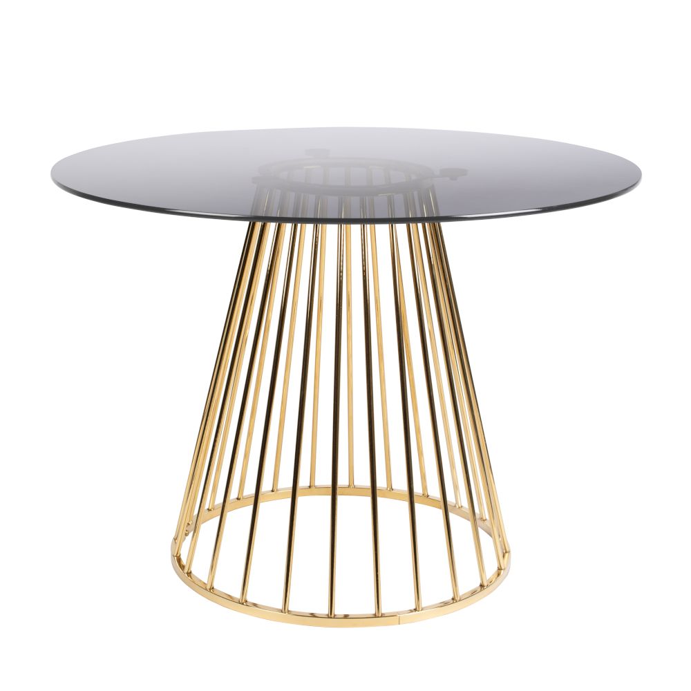 designline »Floris« Esstisch rund mit Glasplatte 104x75 cm