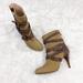 J. Crew Shoes | J.Crew Buckle Wrap Heeled Brown Boots 9 Canvas | Color: Brown | Size: 9