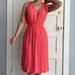 Kate Spade Dresses | Kneelength Salmon Coral V-Neck Tie Waist Dress | Color: Orange/Pink | Size: Xs