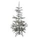 9' Green Flocked Nordmann Fir Artificial Christmas Tree Warm Clear LED - 9 Foot