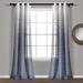 Lush Decor Ombre Stripe Grommet Sheer Window Curtain Panel Pair - 84" x 38" - 84" x 38"